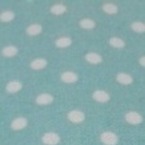 Aqua Blue Polka Dot Cotton Fabric 3/4‎ Yard x 36" Sewing Quilting Project